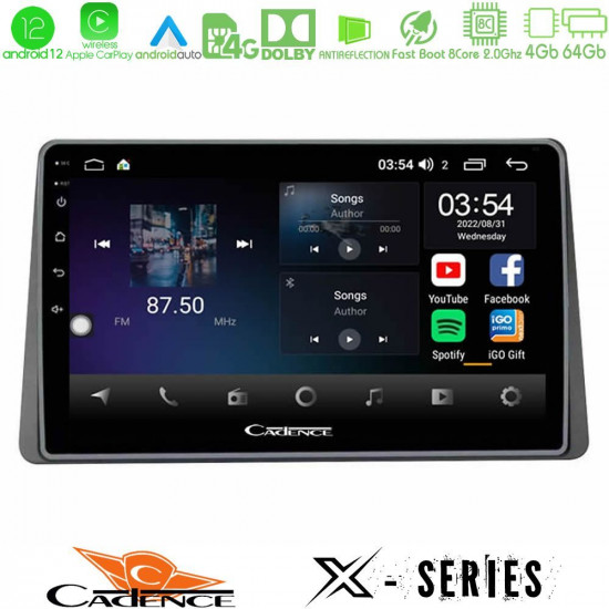 Cadence X Series Dacia Duster 2019-gt; 8core Android12 4+64GB Navigation Multimedia Tablet 10 Cadence X Series Dacia Duster 2019-gt; 8core Android12 4+64GB Navigation Multimedia Tablet 10