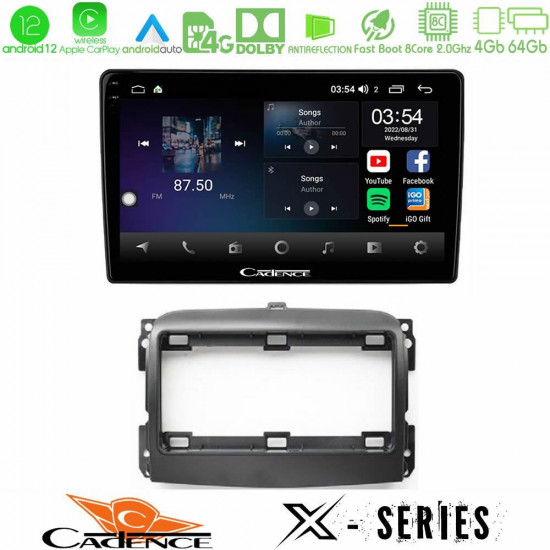 Cadence X Series Fiat 500L 8core Android12 4+64GB Navigation Multimedia Tablet 10 Cadence X Series Fiat 500L 8core Android12 4+64GB Navigation Multimedia Tablet 10