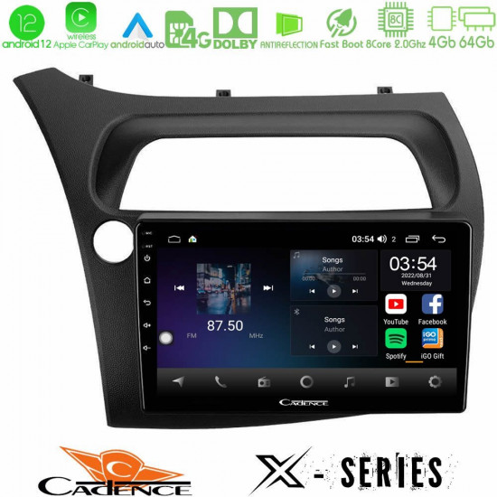 Cadence X Series Honda Civic Hatchback 8core Android12 4+64GB Navigation Multimedia Tablet 9 Cadence X Series Honda Civic Hatchback 8core Android12 4+64GB Navigation Multimedia Tablet 9