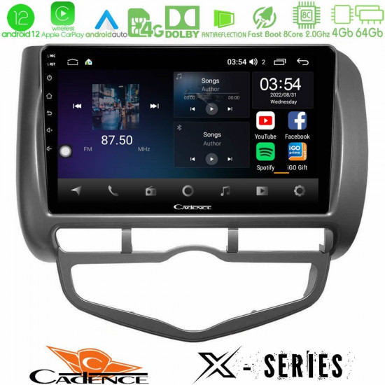 Cadence X Series Honda Jazz 2002-2008 (Auto A/C) 8core Android12 4+64GB Navigation Multimedia Tablet 9 Cadence X Series Honda Jazz 2002-2008 (Auto A/C) 8core Android12 4+64GB Navigation Multimedia Tablet 9