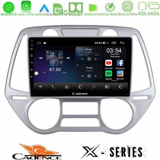 Cadence X Series Hyundai i20 2009-2012 Auto A/C 8core Android12 4+64GB Navigation Multimedia Tablet 9 Cadence X Series Hyundai i20 2009-2012 Auto A/C 8core Android12 4+64GB Navigation Multimedia Tablet 9