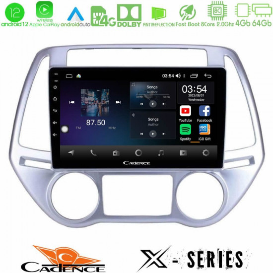 Cadence X Series Hyundai i20 2012-2014 8core Android12 4+64GB Navigation Multimedia Tablet 9 Cadence X Series Hyundai i20 2012-2014 8core Android12 4+64GB Navigation Multimedia Tablet 9