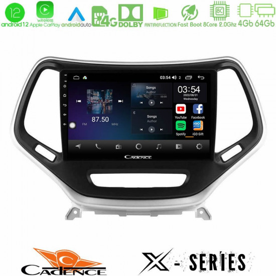Cadence X Series Jeep Cherokee 2014-2019 8core Android12 4+64GB Navigation Multimedia Tablet 9 (Ασημί Χρώμα) Cadence X Series Jeep Cherokee 2014-2019 8core Android12 4+64GB Navigation Multimedia Tablet 9 (Ασημί Χρώμα)