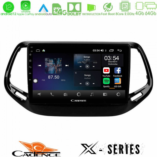 Cadence X Series Jeep Compass 2017-gt; 8core Android12 4+64GB Navigation Multimedia Tablet 10 Cadence X Series Jeep Compass 2017-gt; 8core Android12 4+64GB Navigation Multimedia Tablet 10
