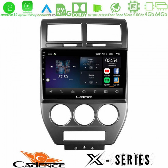 Cadence X Series Jeep Compass/Patriot 2007-2009 8core Android12 4+64GB Navigation Multimedia Tablet 10 Cadence X Series Jeep Compass/Patriot 2007-2009 8core Android12 4+64GB Navigation Multimedia Tablet 10