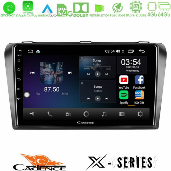 Cadence X Series Mazda 3 2004-2009 8core Android12 4+64GB Navigation Multimedia Tablet 9 Cadence X Series Mazda 3 2004-2009 8core Android12 4+64GB Navigation Multimedia Tablet 9