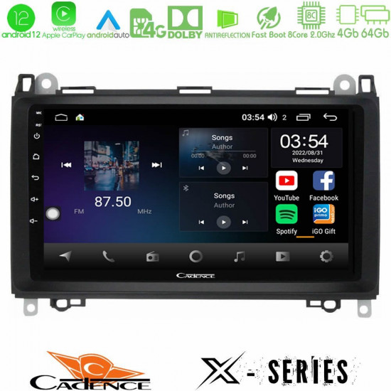 Cadence X Series Mercedes A/B/Vito/Sprinter Class 8core Android12 4+64GB Navigation Multimedia 9 Cadence X Series Mercedes A/B/Vito/Sprinter Class 8core Android12 4+64GB Navigation Multimedia 9