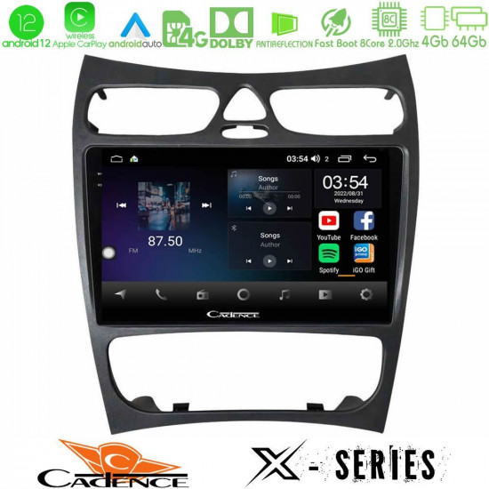 Cadence X Series Mercedes CLK Class W209 2000-2004 8core Android12 4+64GB Navigation Multimedia Tablet 9 Cadence X Series Mercedes CLK Class W209 2000-2004 8core Android12 4+64GB Navigation Multimedia Tablet 9