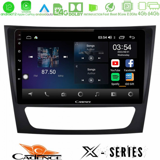 Cadence X Series Mercedes E Class / CLS Class 8core Android12 4+64GB Navigation Multimedia 9 Cadence X Series Mercedes E Class / CLS Class 8core Android12 4+64GB Navigation Multimedia 9