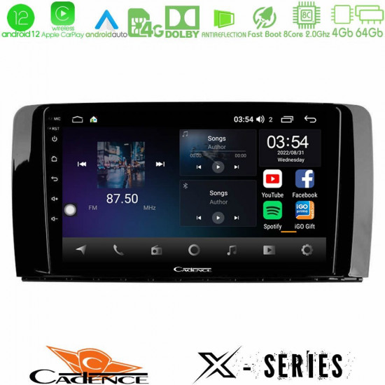 Cadence X Series Mercedes R Class 8core Android12 4+64GB Navigation Multimedia Tablet 9 Cadence X Series Mercedes R Class 8core Android12 4+64GB Navigation Multimedia Tablet 9