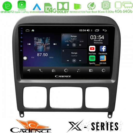 Cadence X Series Mercedes S Class 1999-2004 (W220) 8core Android12 4+64GB Navigation Multimedia Tablet 9 Cadence X Series Mercedes S Class 1999-2004 (W220) 8core Android12 4+64GB Navigation Multimedia Tablet 9