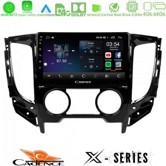Cadence X Series Mitsubishi L200 2016-gt; -amp; Fiat Fullback (Manual A/C) 8core Android12 4+64GB Navigation Multimedia Tablet 9 Cadence X Series Mitsubishi L200 2016-gt; -amp; Fiat Fullback (Manual A/C) 8core Android12 4+64GB Navigation Multimedia Tablet 9