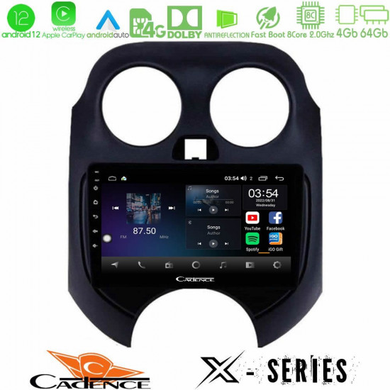 Cadence X Series Nissan Micra 2011-2014 8core Android12 4+64GB Navigation Multimedia Tablet 9 Cadence X Series Nissan Micra 2011-2014 8core Android12 4+64GB Navigation Multimedia Tablet 9