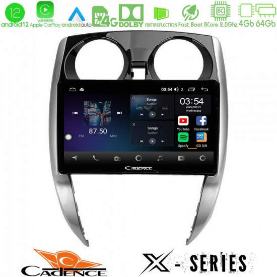 Cadence X Series Nissan Note 2013-2018 8core Android12 4+64GB Navigation Multimedia Tablet 10 Cadence X Series Nissan Note 2013-2018 8core Android12 4+64GB Navigation Multimedia Tablet 10