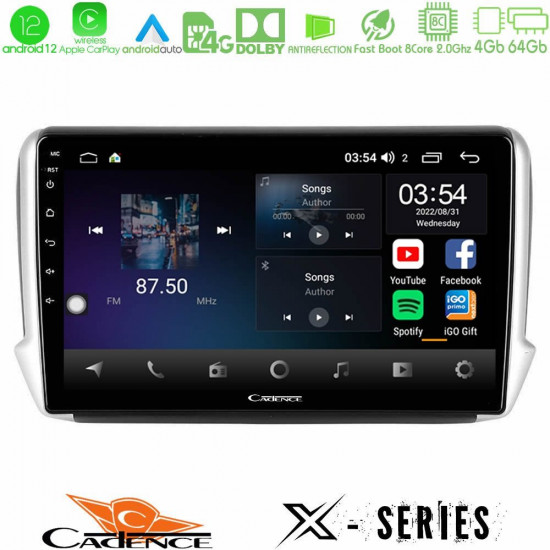 Cadence X Series Peugeot 208/2008 8core Android12 4+64GB Navigation Multimedia Tablet 10 Cadence X Series Peugeot 208/2008 8core Android12 4+64GB Navigation Multimedia Tablet 10
