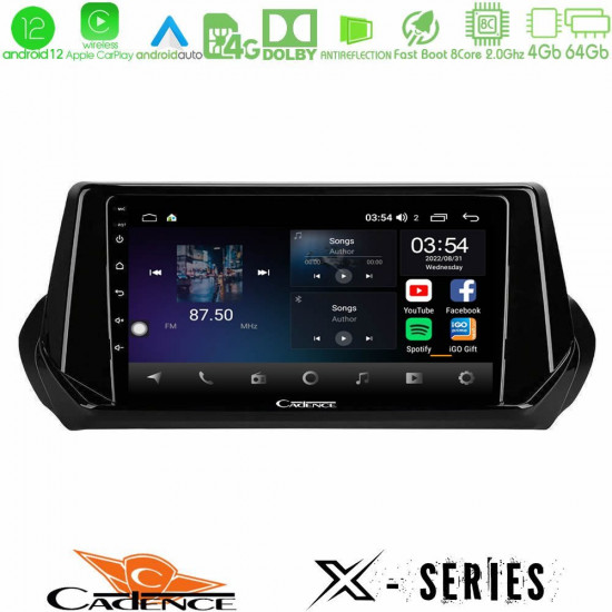 Cadence X Series Peugeot 208 2019-2023 8Core Android12 4+64GB Navigation Multimedia Tablet 9 Cadence X Series Peugeot 208 2019-2023 8Core Android12 4+64GB Navigation Multimedia Tablet 9
