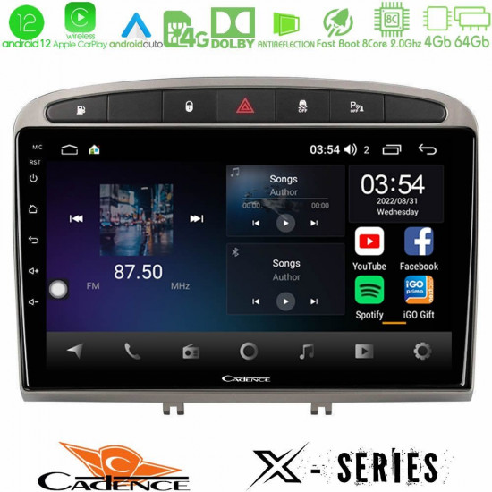 Cadence X Series Peugeot 308/RCZ 8core Android12 4+64GB Navigation Multimedia Tablet 9 (Ασημί Χρώμα) Cadence X Series Peugeot 308/RCZ 8core Android12 4+64GB Navigation Multimedia Tablet 9 (Ασημί Χρώμα)