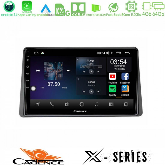 Cadence X Series Renault Arkana 2019-> 8core Android 14 4+64GB Navigation Multimedia Tablet 10 Cadence X Series Renault Arkana 2019-> 8core Android 14 4+64GB Navigation Multimedia Tablet 10