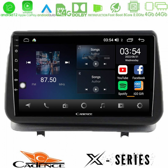 Cadence X Series Renault Clio 2005-2012 8core Android12 4+64GB Navigation Multimedia Tablet 9 Cadence X Series Renault Clio 2005-2012 8core Android12 4+64GB Navigation Multimedia Tablet 9