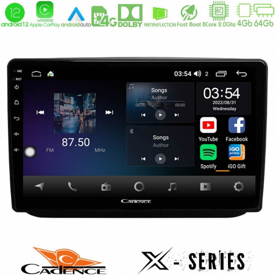 Cadence X Series Skoda Fabia 2007-2014 8core Android12 4+64GB Navigation Multimedia Tablet 10 Cadence X Series Skoda Fabia 2007-2014 8core Android12 4+64GB Navigation Multimedia Tablet 10