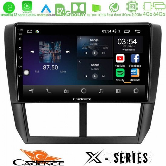 Cadence X Series Subaru Forester 8core Android12 4+64GB Navigation Multimedia Tablet 9 Cadence X Series Subaru Forester 8core Android12 4+64GB Navigation Multimedia Tablet 9