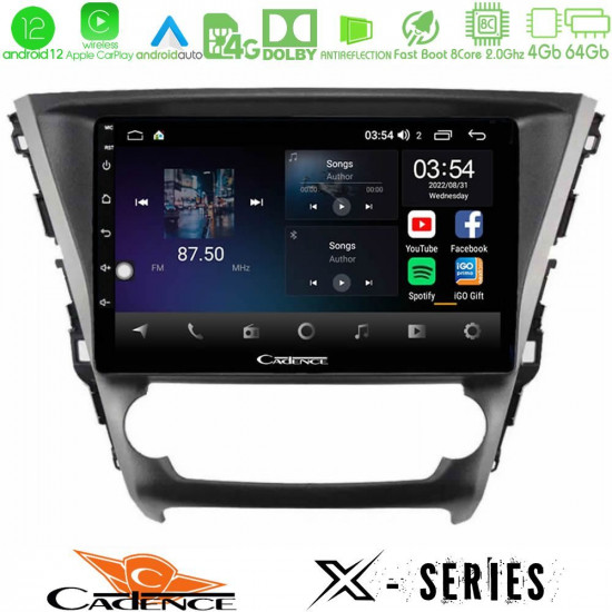 Cadence X Series Toyota Avensis 2015-2018 8core Android12 4+64GB Navigation Multimedia Tablet 9