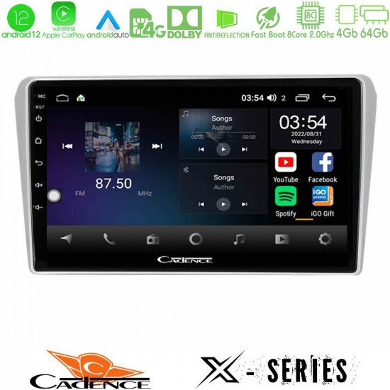 Cadence X Series Toyota Avensis T25 02/2003–2008 8core Android12 4+64GB Navigation Multimedia Tablet 9 Cadence X Series Toyota Avensis T25 02/2003–2008 8core Android12 4+64GB Navigation Multimedia Tablet 9