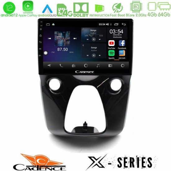 Cadence X Series Toyota Aygo Citroen C1 Peugeot 108 8core Android12 4+64GB Navigation Multimedia 10 Cadence X Series Toyota Aygo Citroen C1 Peugeot 108 8core Android12 4+64GB Navigation Multimedia 10
