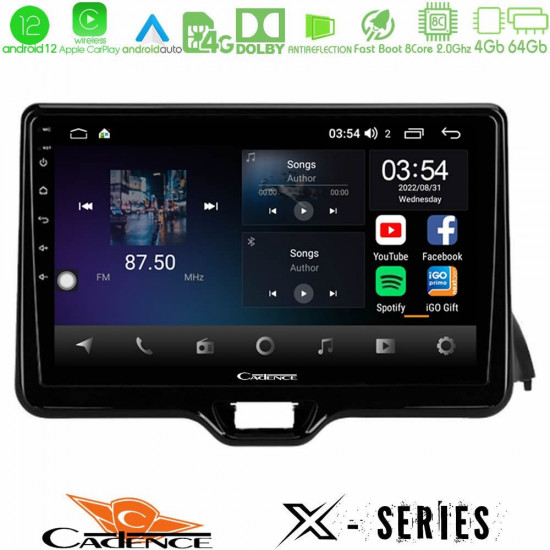 Cadence X Series Toyota Yaris 2020-gt; 8Core Android12 4+64GB Navigation Multimedia Tablet 10 Cadence X Series Toyota Yaris 2020-gt; 8Core Android12 4+64GB Navigation Multimedia Tablet 10