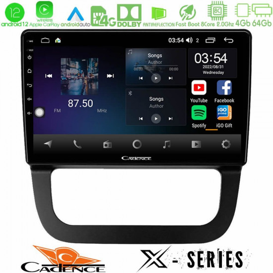 Cadence X Series VW Jetta 8core Android12 4+64GB Navigation Multimedia Tablet 10 Cadence X Series VW Jetta 8core Android12 4+64GB Navigation Multimedia Tablet 10
