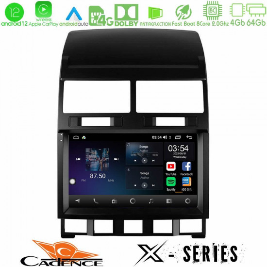 Cadence X Series VW Touareg 2002 – 2010 8core Android12 4+64GB Navigation Multimedia Tablet 9