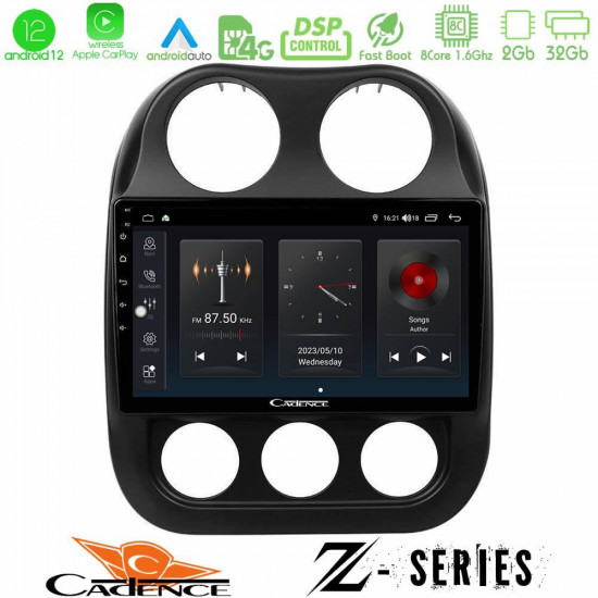 Cadence Z Series Jeep Compass 2010-2016 8core Android12 2+32GB Navigation Multimedia Tablet 10 Cadence Z Series Jeep Compass 2010-2016 8core Android12 2+32GB Navigation Multimedia Tablet 10