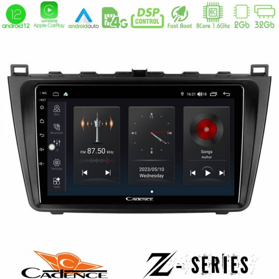 Cadence Z Series Mazda 6 2008-2012 8core Android12 2+32GB Navigation Multimedia Tablet 9