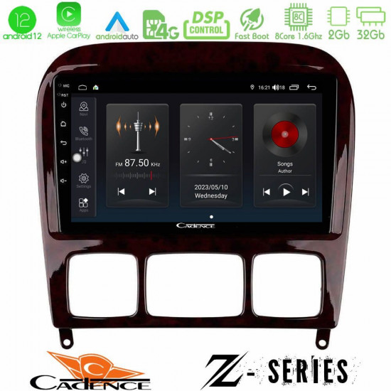 Cadence Z Series Mercedes S Class 1999-2004 (W220) 8core Android12 2+32GB Navigation Multimedia Tablet 9 Cadence Z Series Mercedes S Class 1999-2004 (W220) 8core Android12 2+32GB Navigation Multimedia Tablet 9