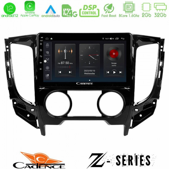 Cadence Z Series Mitsubishi L200 2016-gt; -amp; Fiat Fullback (Manual A/C) 8core Android12 2+32GB Navigation Multimedia Tablet 9