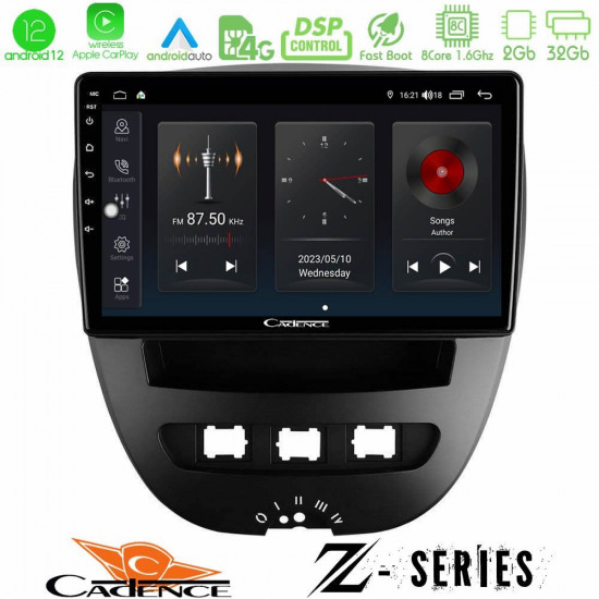Cadence Z Series Toyota Aygo/Citroen C1/Peugeot 107 8core Android12 2+32GB Navigation Multimedia Tablet 10 Cadence Z Series Toyota Aygo/Citroen C1/Peugeot 107 8core Android12 2+32GB Navigation Multimedia Tablet 10