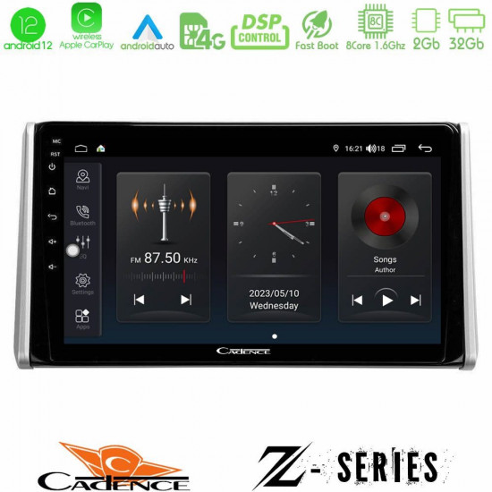 Cadence Z Series Toyota RAV4 2019-2023 8Core Android12 2+32GB Navigation Multimedia Tablet 10 Cadence Z Series Toyota RAV4 2019-2023 8Core Android12 2+32GB Navigation Multimedia Tablet 10