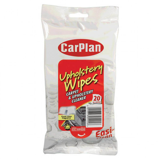 CarPlan ΠΑΝΑΚΙΑ ΚΑΘΑΡΙΣΜΟΥ ΤΑΠΕΤΣΑΡΙΑΣ 20ΤΕΜ CARPLAN UPHOLSTERY WIPES