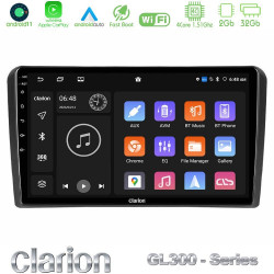 Clarion GL300 Series 4Core Android11 2+32GB Audi A3 8P Navigation Multimedia Tablet 9 Με Carplay -amp; Android Auto
