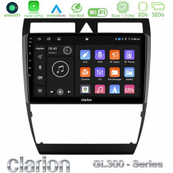 Clarion GL300 Series 4Core Android11 2+32GB Audi A6 (C5) 1997-2004 Navigation Multimedia Tablet 9 Με Carplay -amp; Android Auto