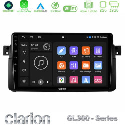 Clarion GL300 Series 4Core Android11 2+32GB BMW E46 Navigation Multimedia Tablet 9 Με Carplay -amp; Android Auto