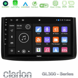 Clarion GL300 Series 4Core Android11 2+32GB Chevrolet Aveo 2006-2010 Navigation Multimedia Tablet 9 Με Carplay -amp; Android Auto