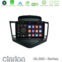 Clarion GL300 Series 4Core Android11 2+32GB Chevrolet Cruze 2009-2012 Navigation Multimedia Tablet 9 Με Carplay -amp; Android Auto