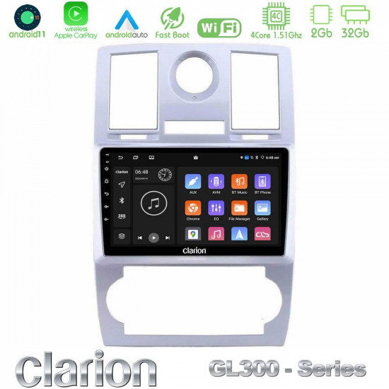 Clarion GL300 Series 4Core Android11 2+32GB Chrysler 300C Navigation Multimedia Tablet 9 Με Carplay -amp; Android Auto Clarion GL300 Series 4Core Android11 2+32GB Chrysler 300C Navigation Multimedia Tablet 9 Με Carplay -amp; Android Auto