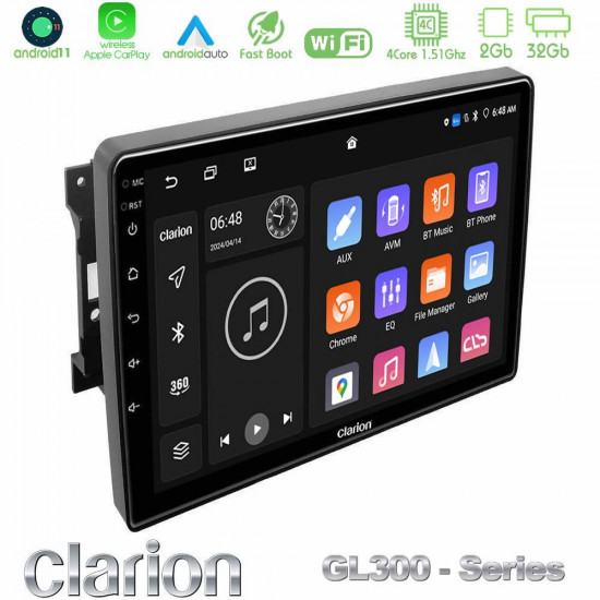 Clarion GL300 Series 4Core Android11 2+32GB Chrysler / Dodge / Jeep Navigation Multimedia Tablet 10 Με Carplay -amp; Android Auto Clarion GL300 Series 4Core Android11 2+32GB Chrysler / Dodge / Jeep Navigation Multimedia Tablet 10 Με Carplay -amp; Android Auto