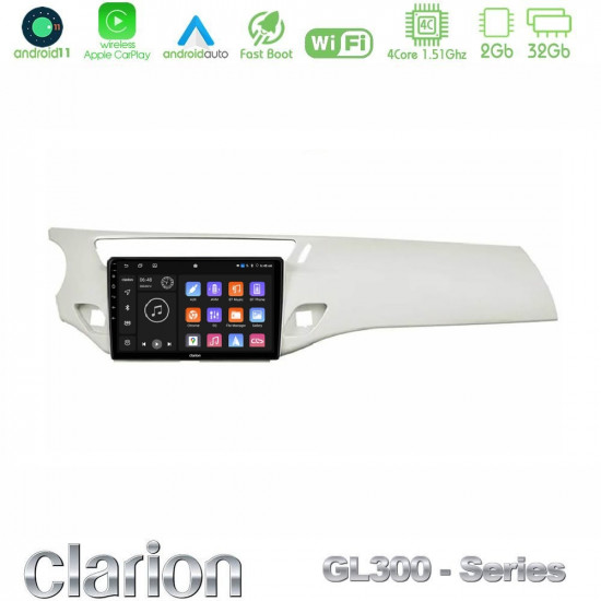 Clarion GL300 Series 4Core Android11 2+32GB Citroen C3 2009-2016 Navigation Multimedia Tablet 9 Με Carplay -amp; Android Auto Clarion GL300 Series 4Core Android11 2+32GB Citroen C3 2009-2016 Navigation Multimedia Tablet 9 Με Carplay -amp; Android Auto
