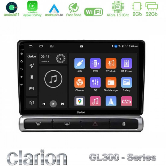 Clarion GL300 Series 4Core Android11 2+32GB Citroen C3 2016-> Navigation Multimedia Tablet 9 Με Carplay -amp; Android Auto Clarion GL300 Series 4Core Android11 2+32GB Citroen C3 2016-> Navigation Multimedia Tablet 9 Με Carplay -amp; Android Auto