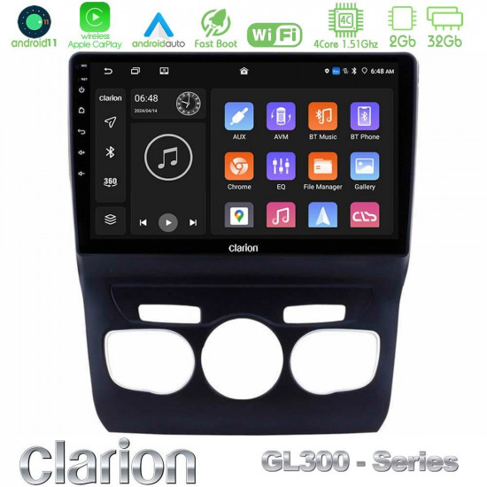 Clarion GL300 Series 4Core Android11 2+32GB Citroen C4L Navigation Multimedia Tablet 10 Με Carplay -amp; Android Auto Clarion GL300 Series 4Core Android11 2+32GB Citroen C4L Navigation Multimedia Tablet 10 Με Carplay -amp; Android Auto