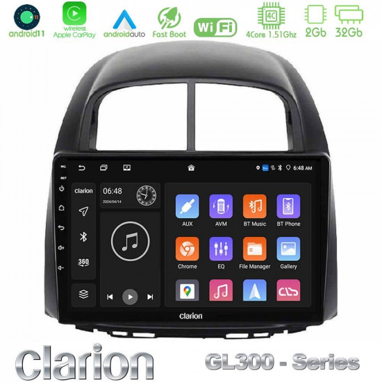 Clarion GL300 Series 4Core Android11 2+32GB Daihatsu Sirion/Subaru Justy Navigation Multimedia Tablet 10 Με Carplay -amp; Android Auto