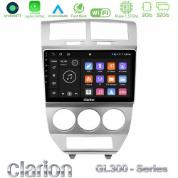 Clarion GL300 Series 4Core Android11 2+32GB Dodge Caliber 2006-2011 Navigation Multimedia Tablet 10 Με Carplay -amp; Android Auto